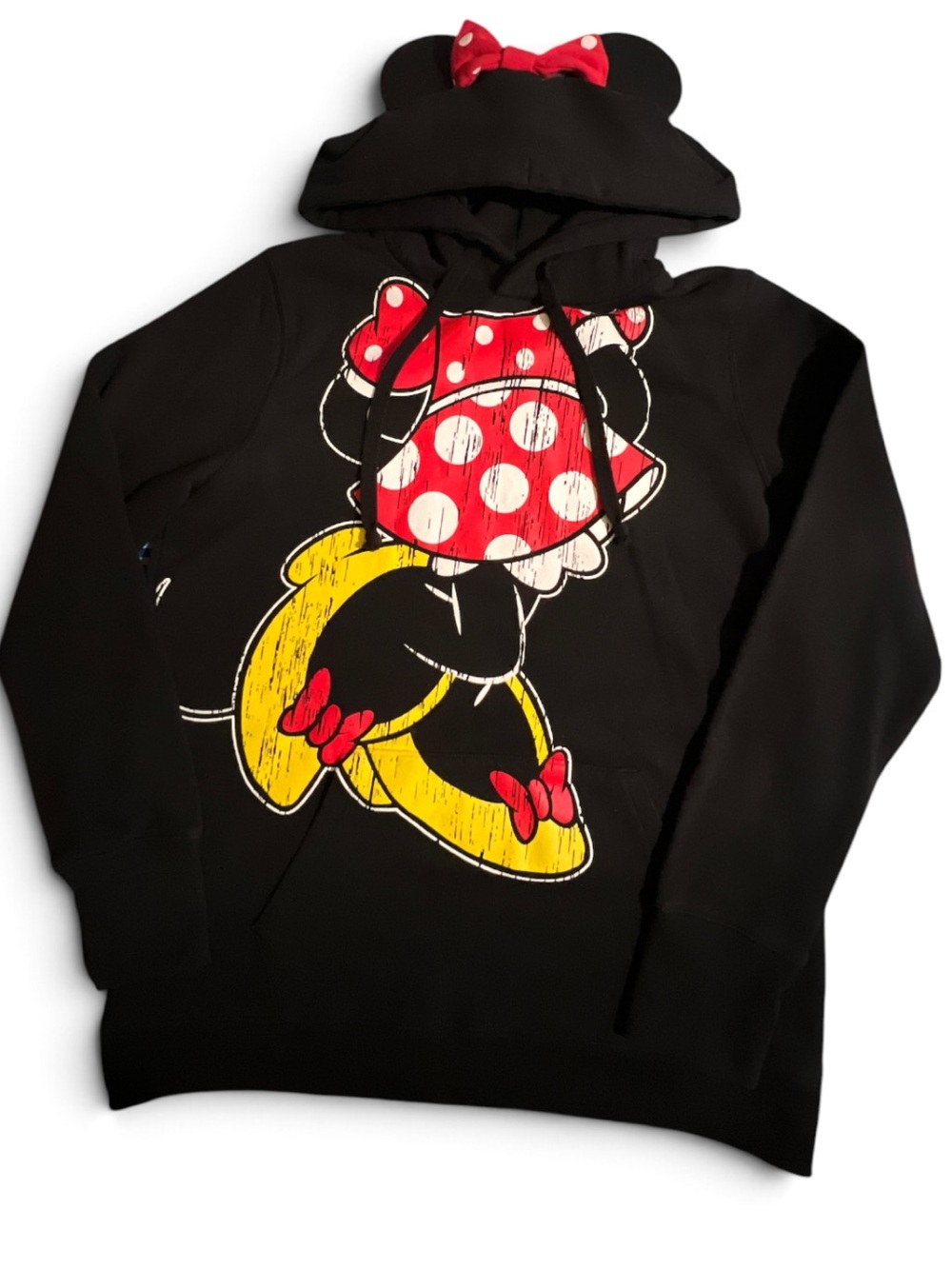 Disney Parks Black Minnie Mouse Hoodie with Ears L XL